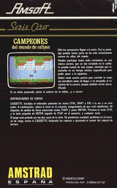 Campeones Del Mundo De Rallyes — box-2D-back (SP)