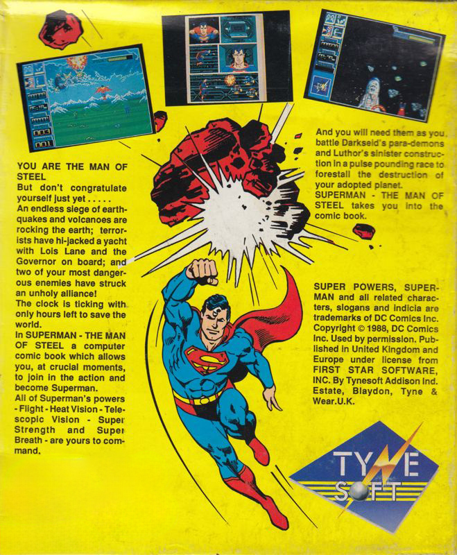 Superman - The Man Of Steel — box-2D-back (EU)