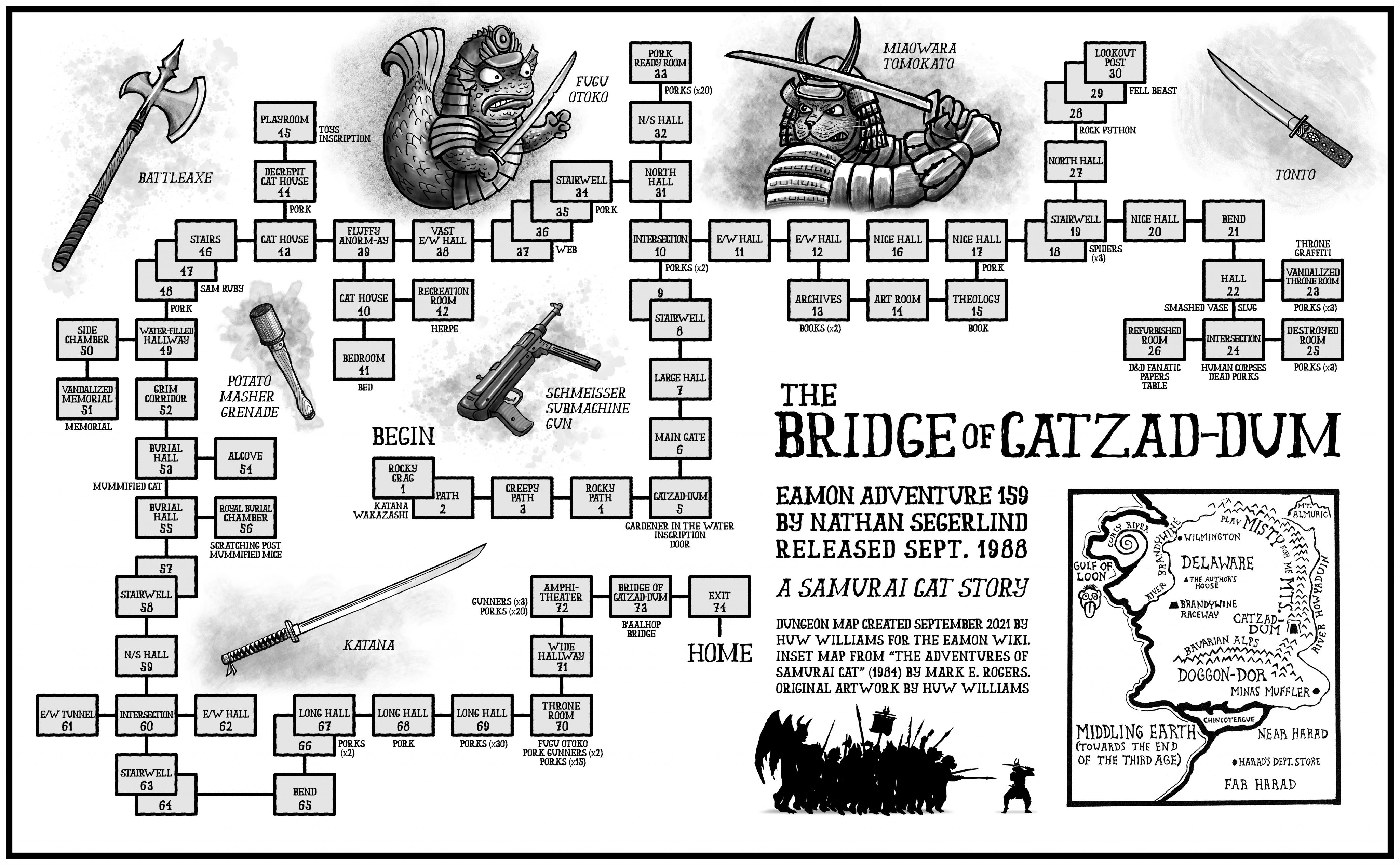 Eamon 159 - The Bridge of Catzad - Dum — maps
