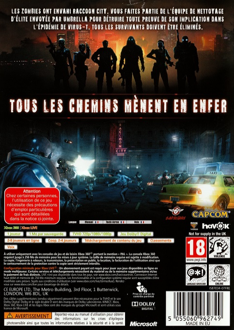 Biohazard - Operation Raccoon City — box-2D-back (FR)