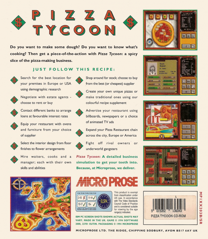 Pizza Tycoon — box-2D-back (EU)