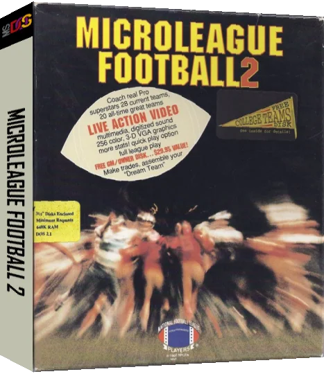 Microleague Football 2 — box-3D (US)