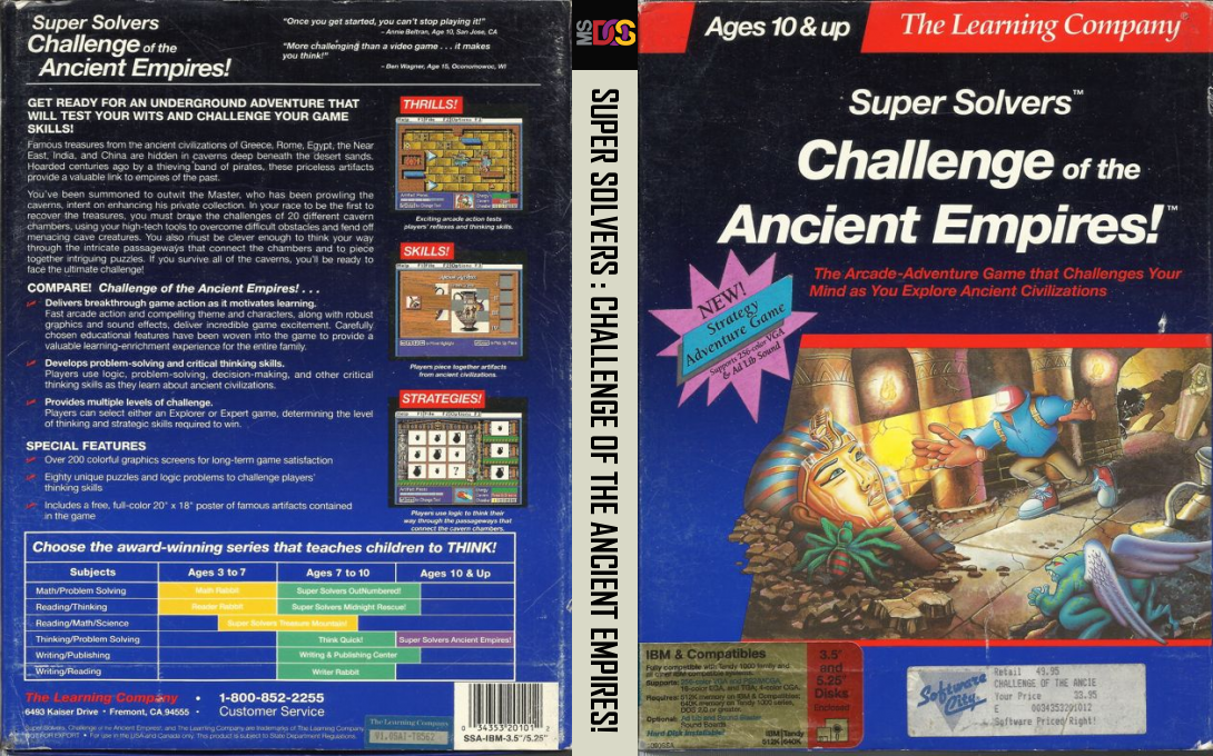 Super Solvers - Challenge of the Ancient Empires! — box-texture (US)