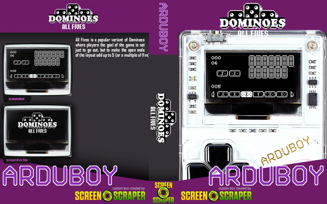 Dominoes 'All Fives' — box-texture (SS)