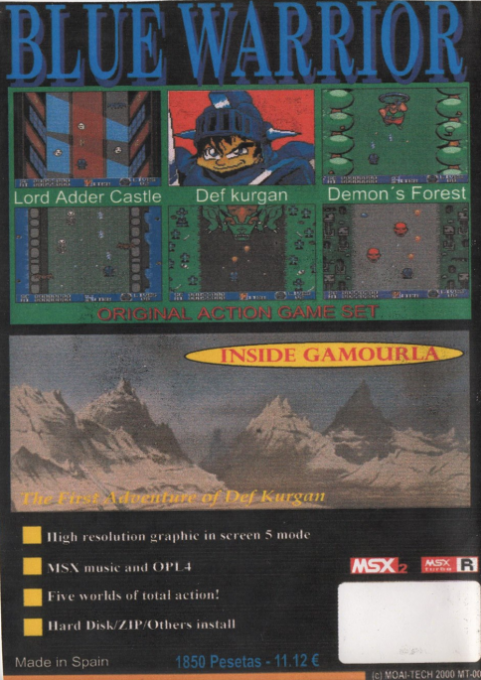 Blue Warrior — box-2D-back (EU)