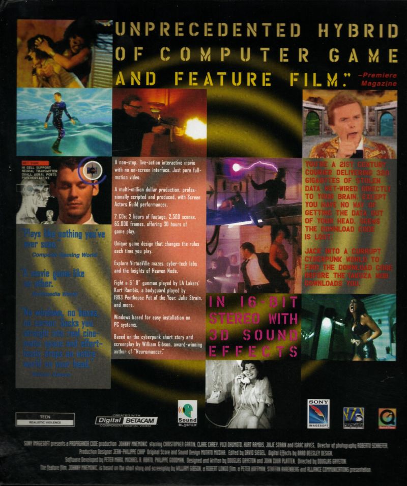 Johnny Mnemonic — box-2D-back (US)