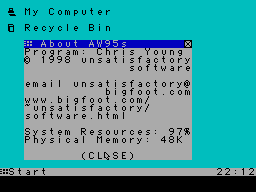Advanced Windows 95 Simulator — ss (WOR)