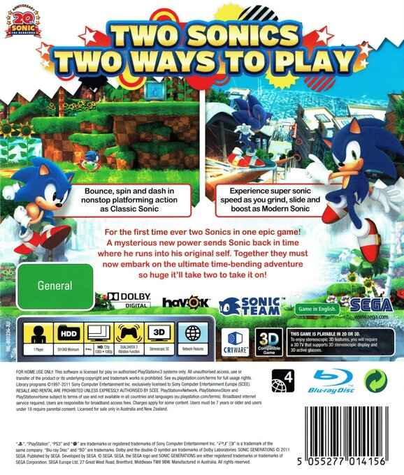 Sonic Generations — box-2D-back (AU)