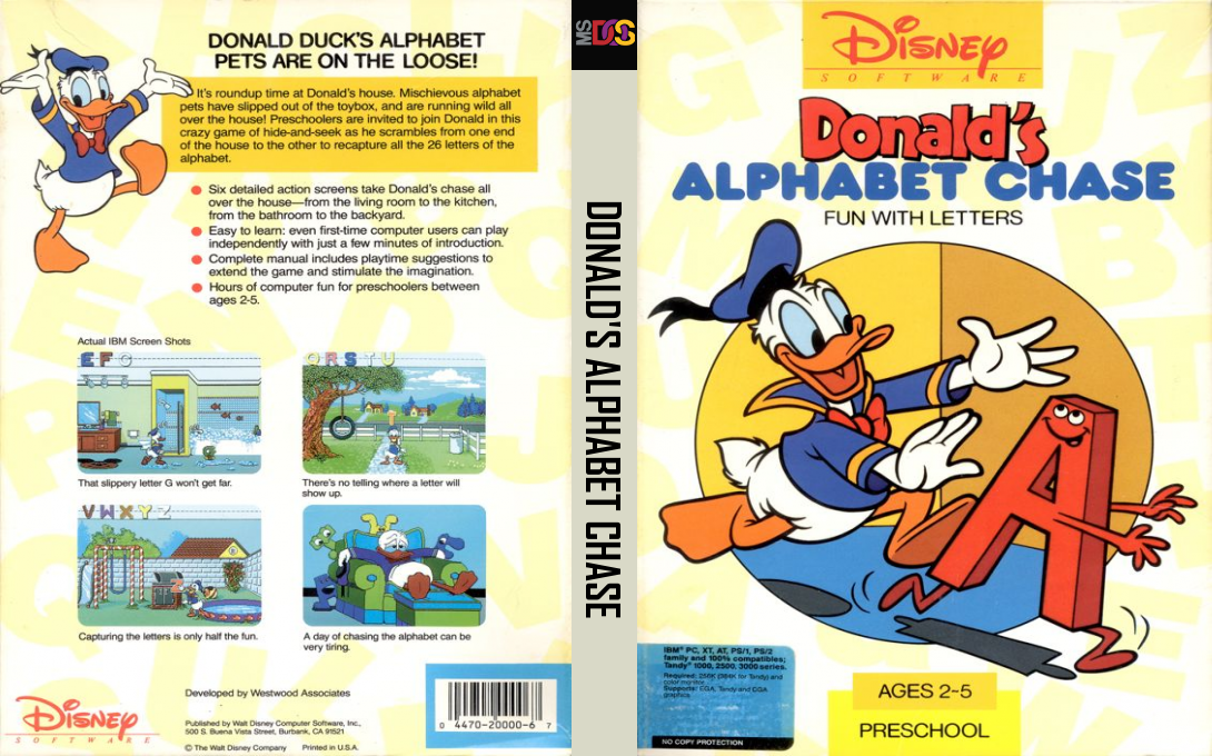 Donald's Alphabet Chase — box-texture (US)