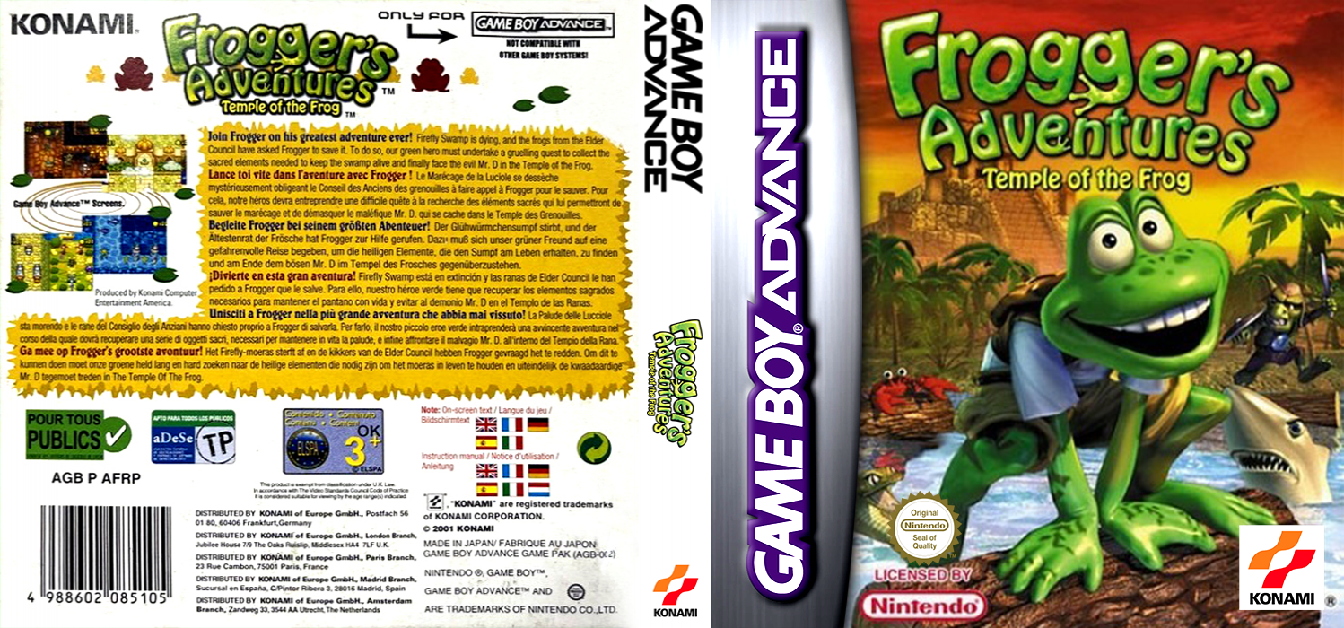Frogger's Adventures - Temple of the Frog — box-texture (EU)