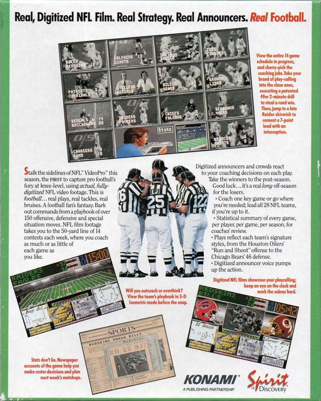 NFL Video Pro Football — box-2D-back (US)