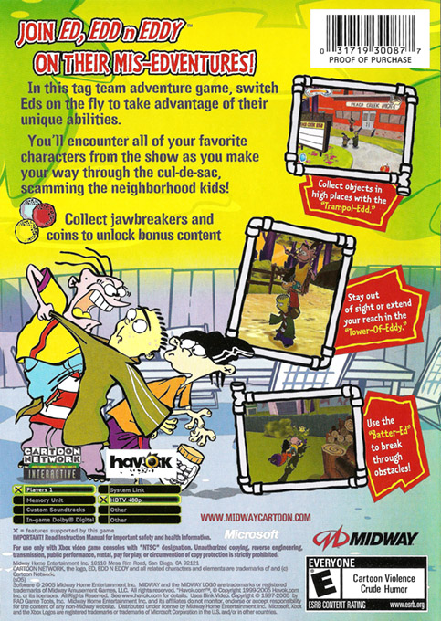 Ed, Edd n Eddy - The Mis-Edventures — box-2D-back (US)