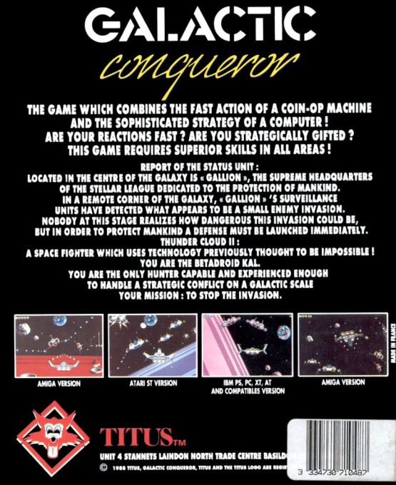Galactic Conqueror — box-2D-back (EU)