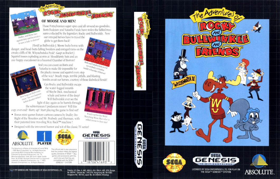 Adventures Of Rocky And Bullwinkle And Friends, The — box-texture (US)