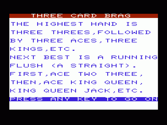 Three Card Brag — sstitle (WOR)