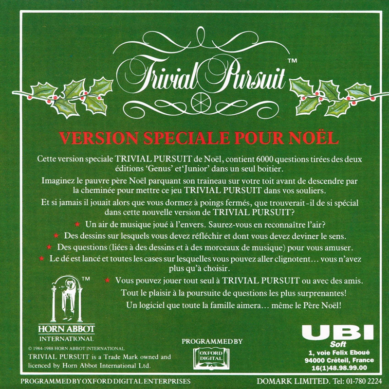 Trivial Pursuit - L'Edition De Noël — box-2D-back (FR)