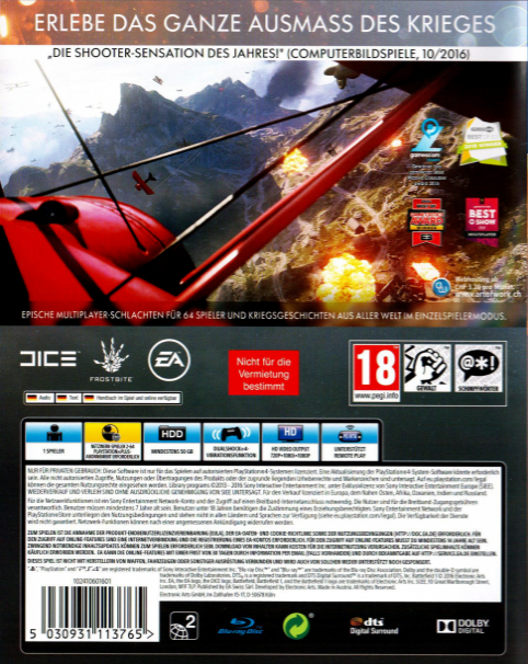 Battlefield 1 — box-2D-back (DE)