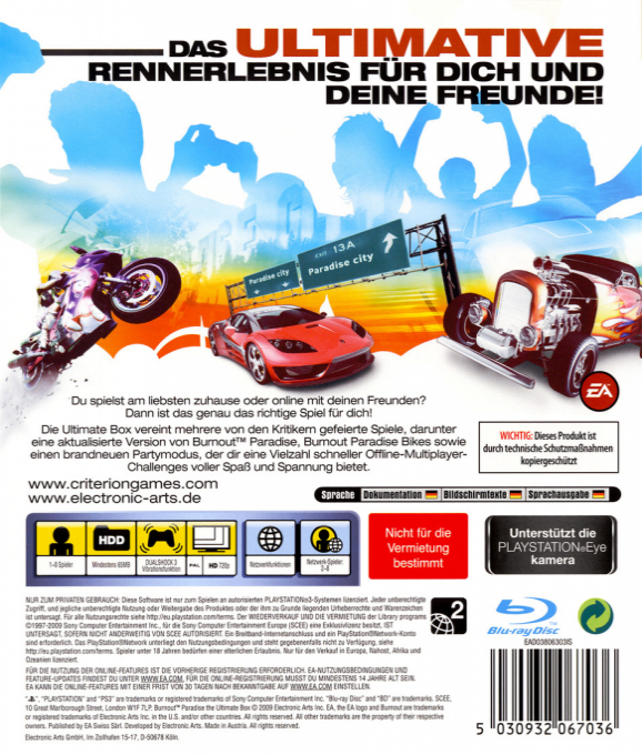 Burnout Paradise - The Ultimate Box — box-2D-back (DE)