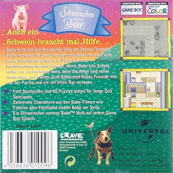 Babe and Friends — box-2D-back (DE)