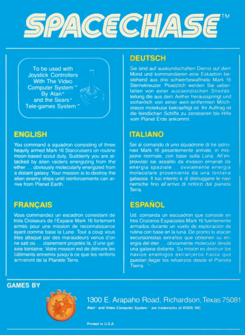 Spacechase — box-2D-back (EU)