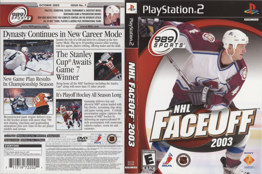 NHL FaceOff 2003 — box-texture (US)