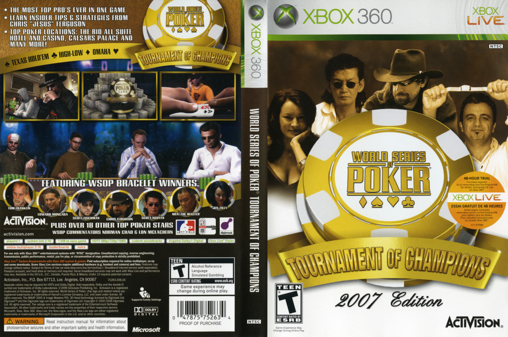 World Series of Poker - Tournament of Champions - 2007 Edition — box-texture (US)