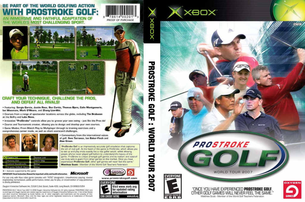 ProStroke Golf - World Tour 2007 — box-texture (US)