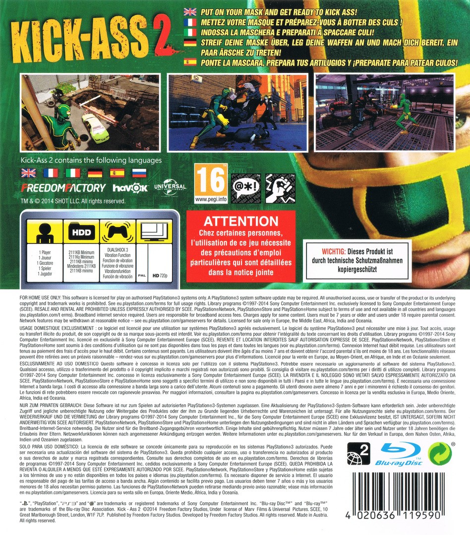 Kick-Ass 2 — box-2D-back (EU)