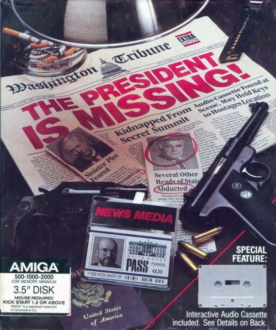 President is Missing, The box art