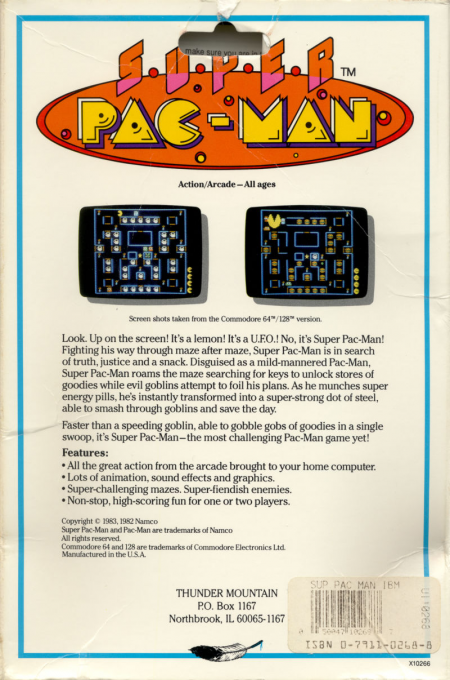 Super Pac-Man — box-2D-back (US)