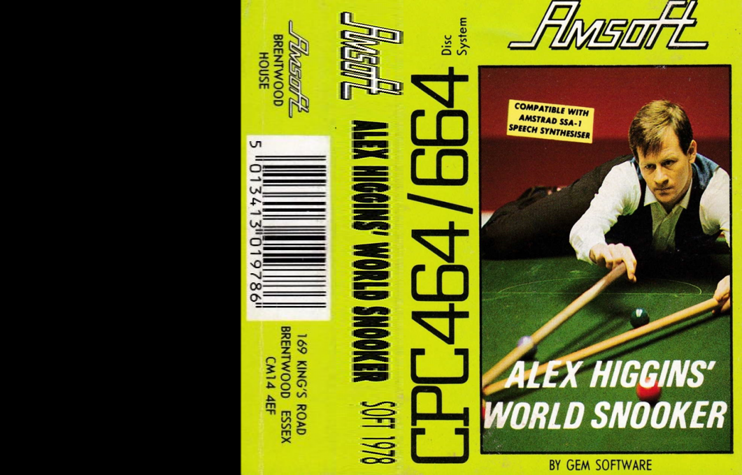 Alex Higgins World Snooker — box-texture (EU)
