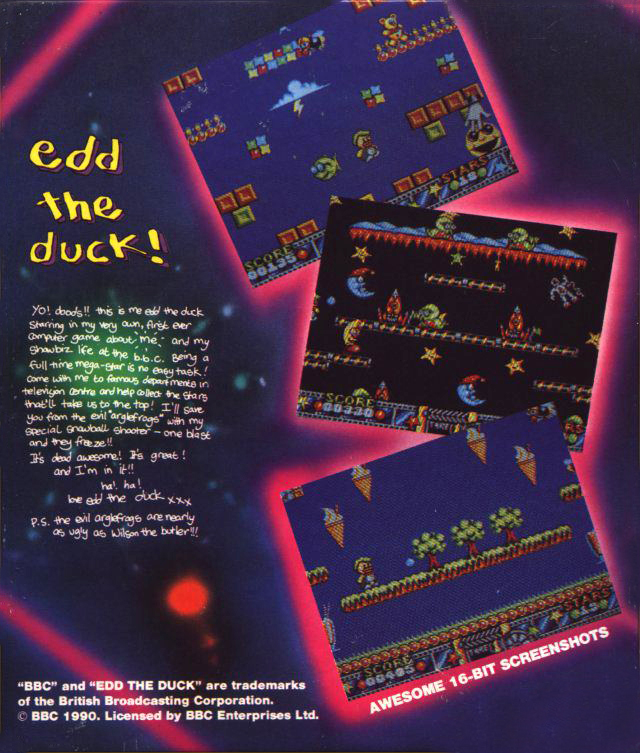 Edd the Duck! — box-2D-back (EU)