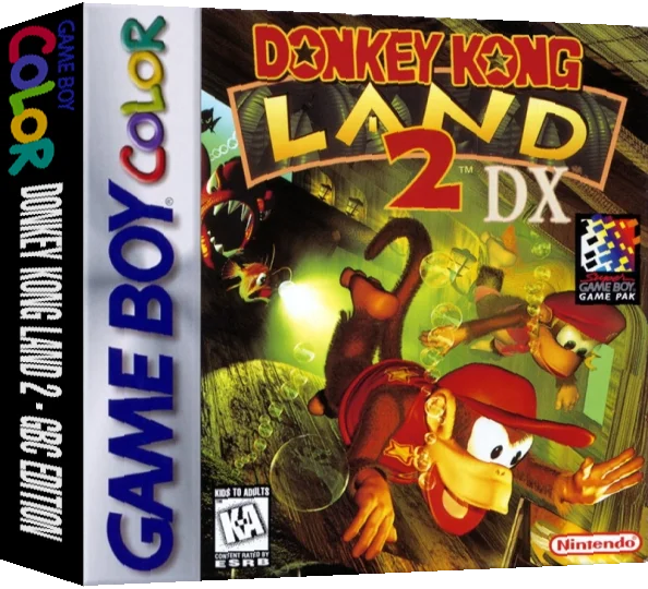 Donkey Kong Land 2 - GBC Edition — box-3D (WOR)