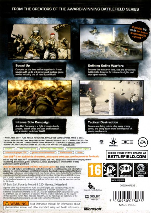 Battlefield - Bad Company 2 — box-2D-back (EU)