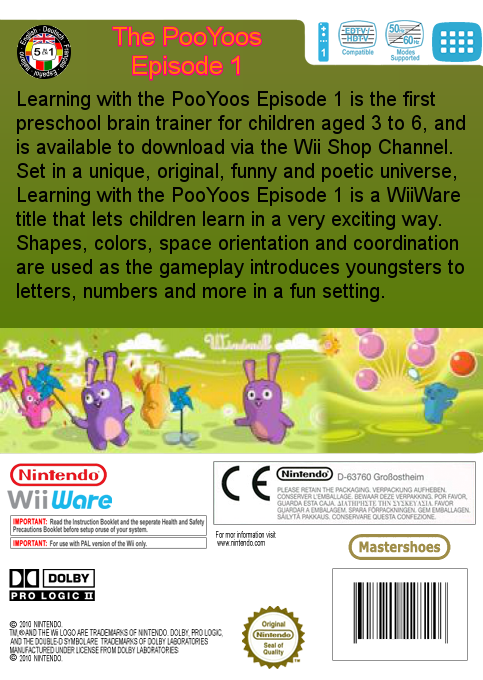 Apprends Avec Les Pooyoos - Episode 1 — box-2D-back (EU)