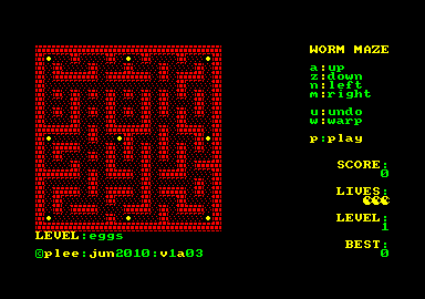 Worm Maze — sstitle (EU)