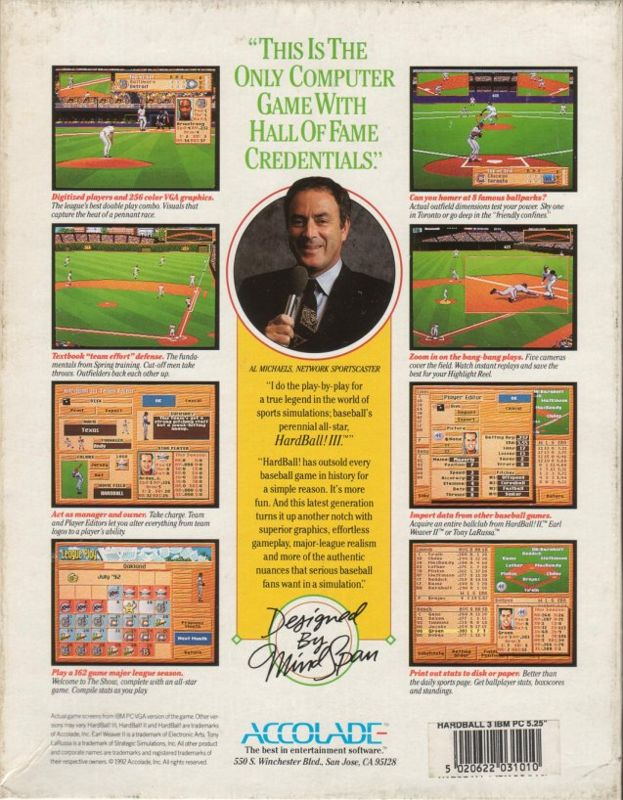 Hardball 3 — box-2D-back (EU)