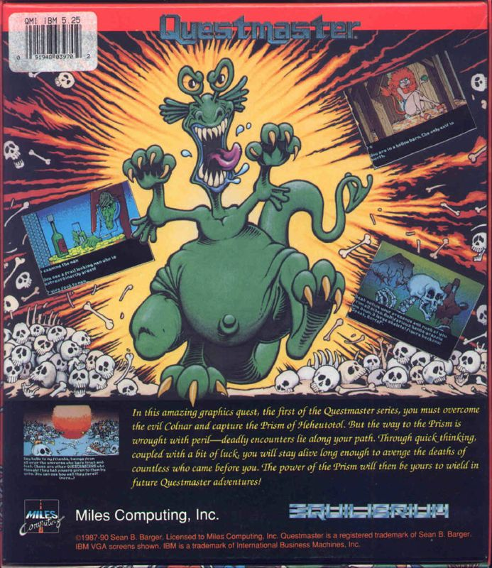 Questmaster 1 - The Prism Of Heheutotol — box-2D-back (US)