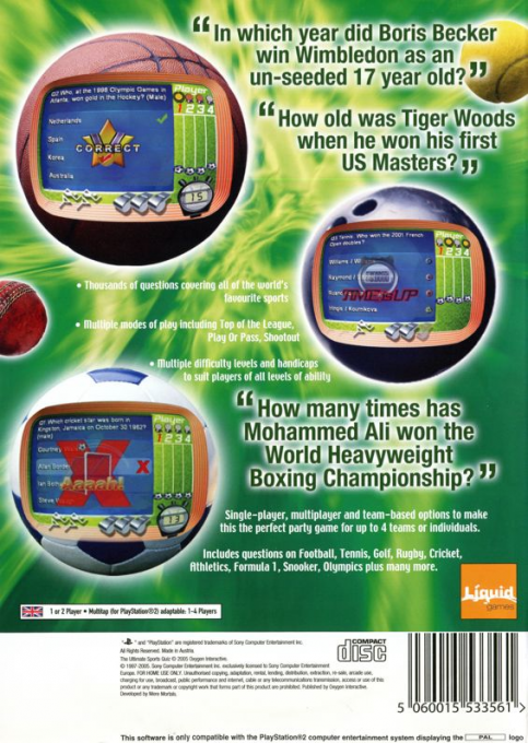 Ultimate Sports Quiz, The — box-2D-back (EU)