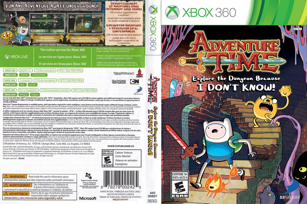 Adventure Time - Explore Le Donjon Et Pose Pas De Question ! — box-texture (US)