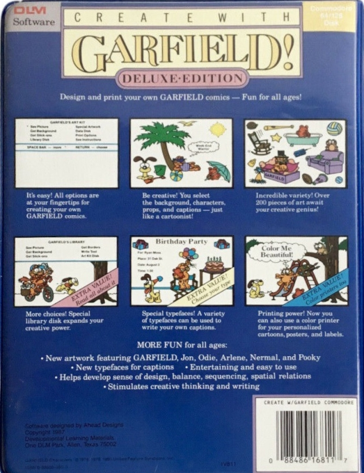Create with Garfield! : Deluxe Edition — box-2D-back (US)