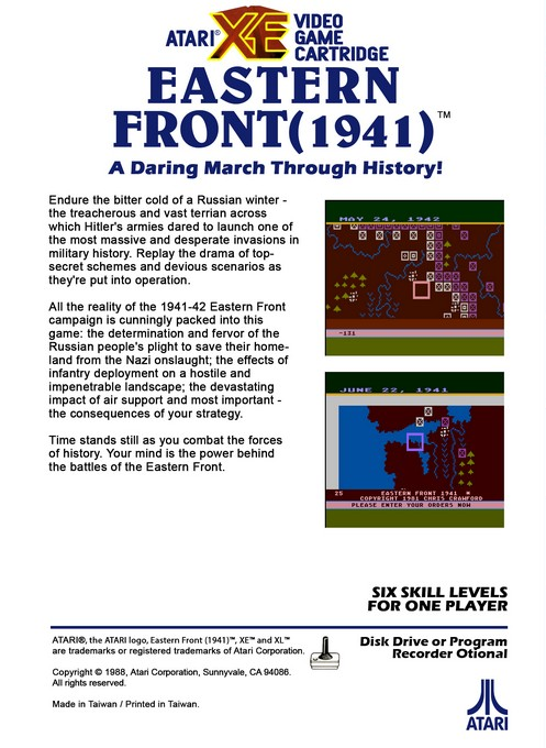 Eastern Front 1941 — box-2D-back (WOR)