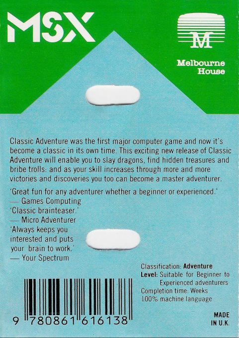 Classic Adventure — box-2D-back (EU)