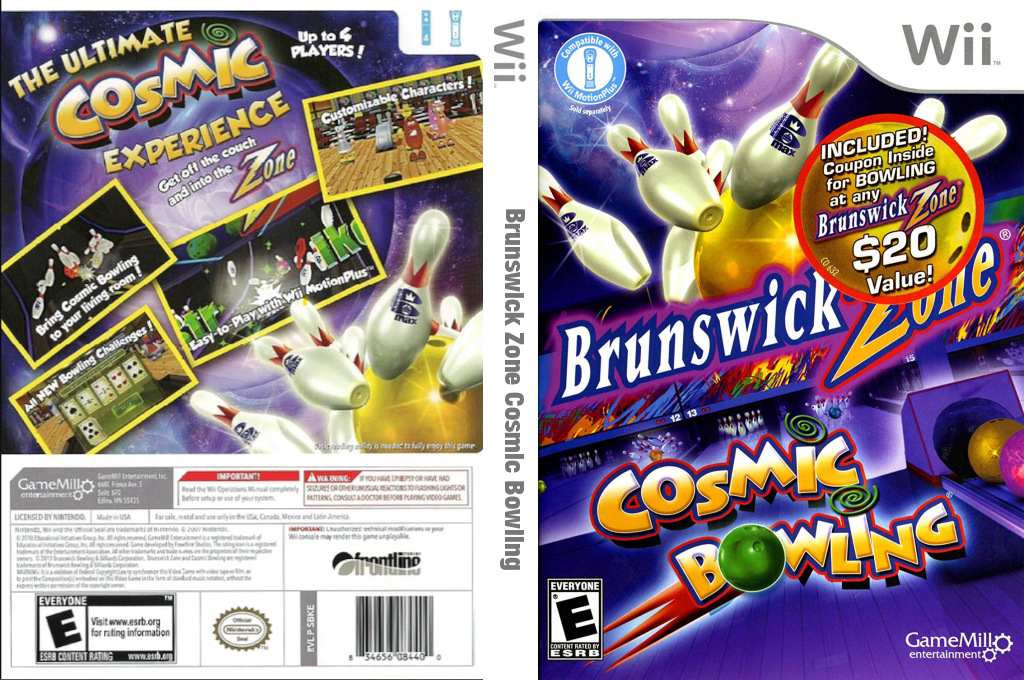Brunswick Zone Cosmic Bowling — box-texture (US)
