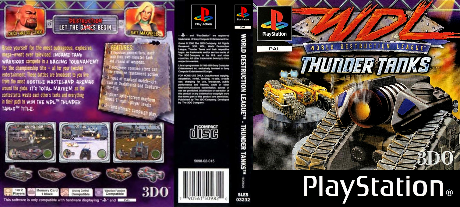 World Destruction League - Thunder Tanks — box-texture (EU)