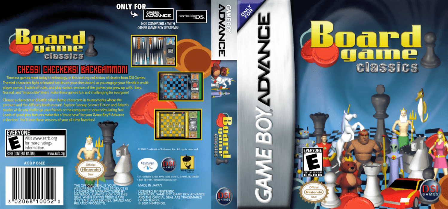 Board Game Classics - Backgammon & Chess & Draughts — box-texture (US)