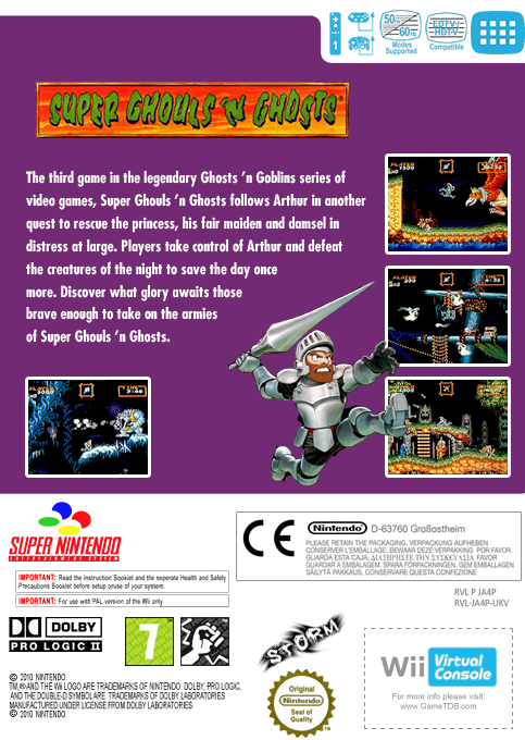 Super Ghouls'n Ghosts — box-2D-back (EU)