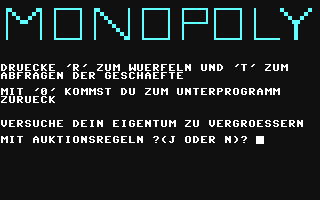 Monopoly CBM-64 — sstitle (DE)