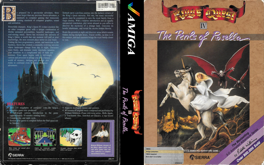 King's Quest IV - The Perils of Rosella — box-texture (WOR)