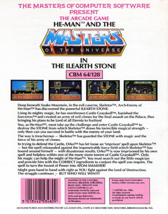 Masters of the Universe : The Ilearth Stone — box-2D-back (EU)